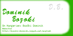 dominik bozoki business card